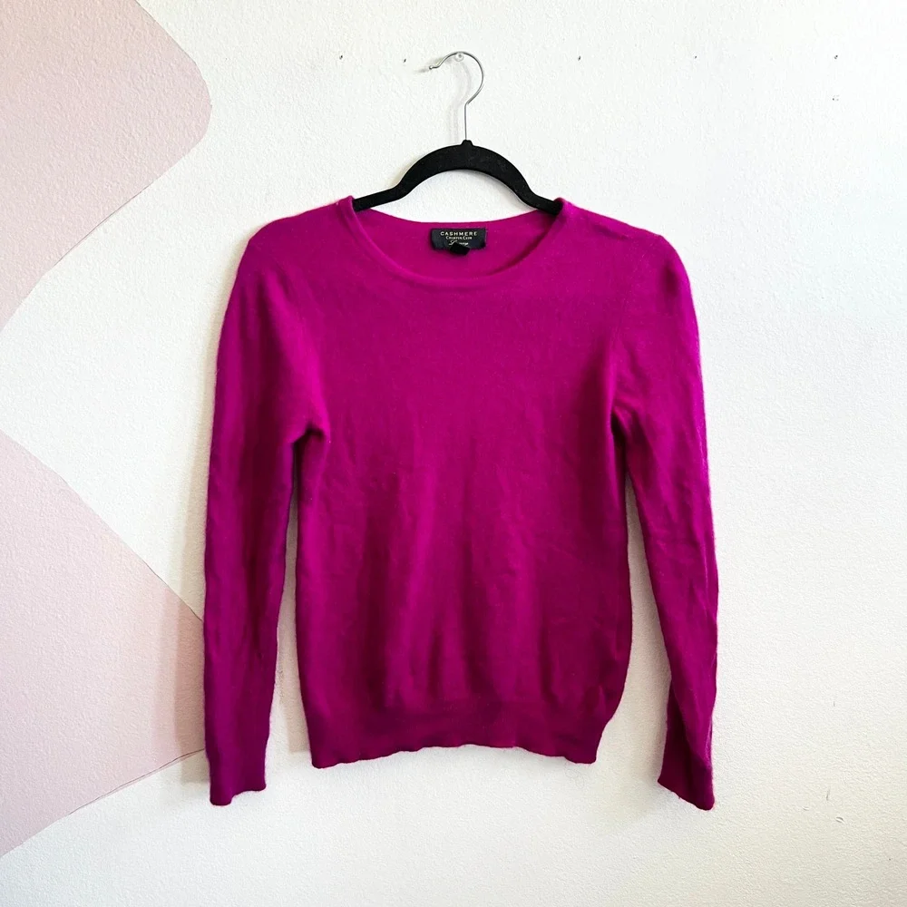 Charter Club Luxury‎ 100% Cashmere Sweater Pullover Soft Luxury Luxe Pink Medium
